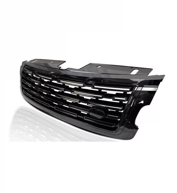 FRONT GRILLE NEW 2023+ STYLE FULL GLOSS BLACK FOR RANGE ROVER VOGUE L405 2018+ - Image 4