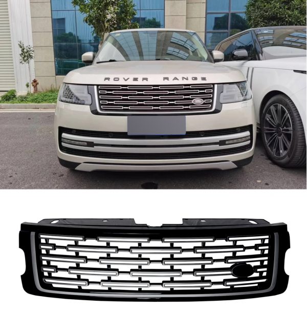 FOR RANGE ROVER VOGUE L405 18-21 FACELIFT FRONT GRILLE L460 2023 LOOK BLACK & CHROME