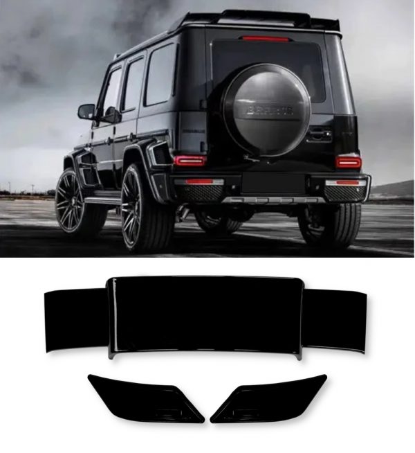REAR ROOF SPOILER WINGS B STYLE GLOSS BLACK FOR MERCEDES G WAGON W463 W464 1990+