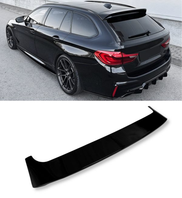 REAR ROOF SPOILER WING GLOSS BLACK FOR BMW 5 SERIES G31 TOURING 2017-2023 - Image 2
