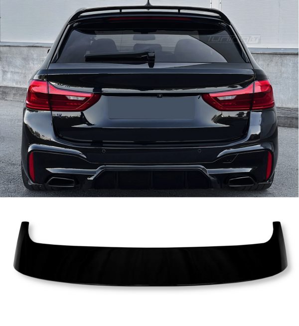 REAR ROOF SPOILER WING GLOSS BLACK FOR BMW 5 SERIES G31 TOURING 2017-2023