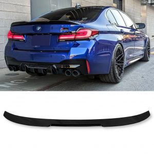 REAR SPOILER BOOT SPOILER CS STYLE GLOSS BLACK FOR BMW 5 SERIES G30 M5 F90 2018+