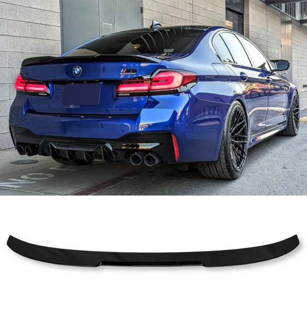 REAR SPOILER BOOT SPOILER CS STYLE GLOSS BLACK FOR BMW 5 SERIES G30 M5 F90 2018+