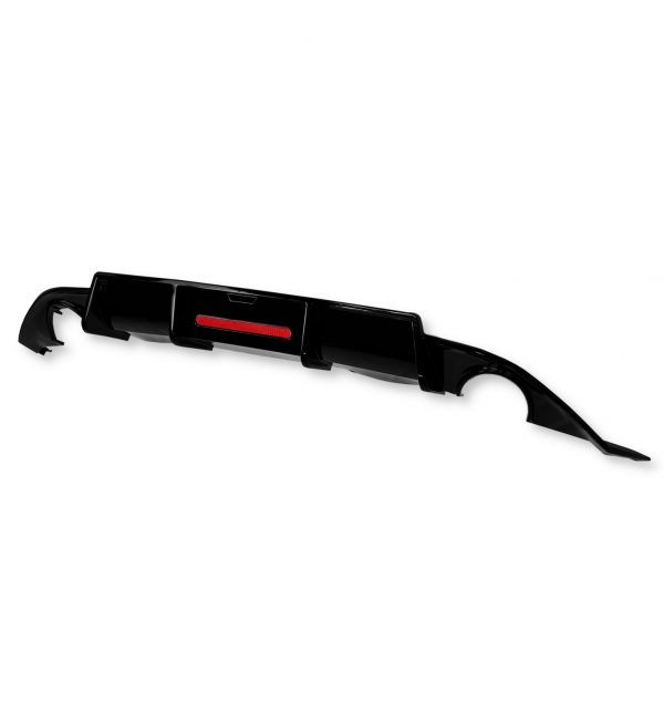 REAR DIFFUSER WITH LIGHTS GLOSS BLACK FOR VW GOLF MK7 GTI GTD TSI TDI 2013-2016 - Image 3