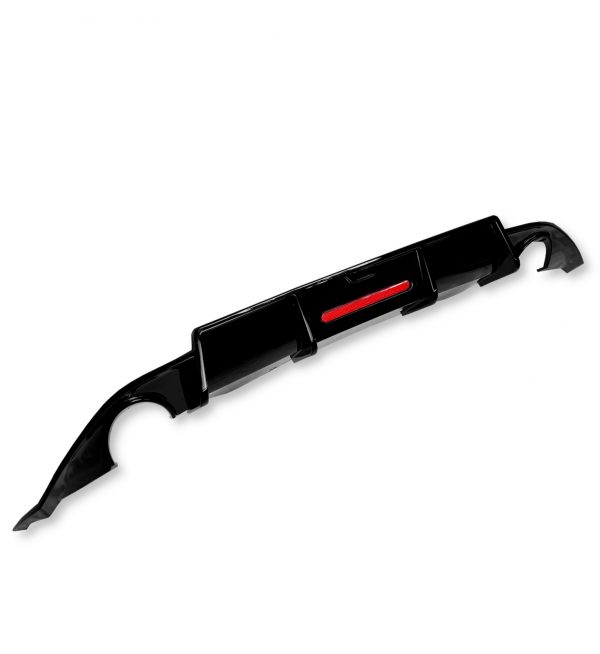 REAR DIFFUSER WITH LIGHTS GLOSS BLACK FOR VW GOLF MK7 GTI GTD TSI TDI 2013-2016 - Image 4