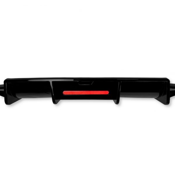 REAR DIFFUSER WITH LIGHTS GLOSS BLACK FOR VW GOLF MK7 GTI GTD TSI TDI 2013-2016 - Image 5