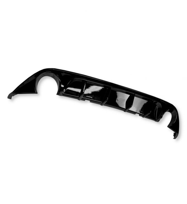 REAR DIFFUSER VALANCE BUMPER GLOSS BLACK FOR VW GOLF MK7 GTI AND R-LINE 2013-16 - Image 4