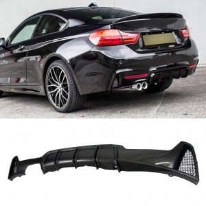 REAR DIFFUSER CARBON LOOK 428i STYLE FOR BMW 4 SERIES F32 F33 F36 2014-2020