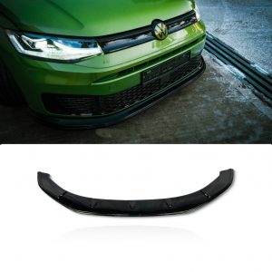 FRONT LIP SPLITTER LOWER BUMPER GLOSS BLACK FOR VW CADDY MK4 2015-2021