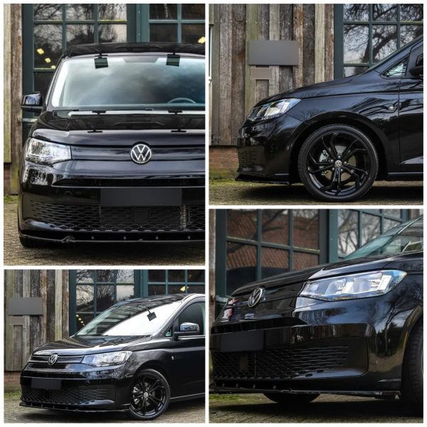 FRONT LIP SPLITTER LOWER BUMPER GLOSS BLACK FOR VW CADDY MK5 2021+ - Image 5