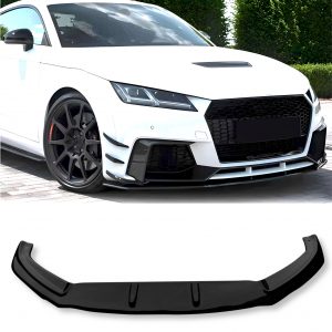 FRONT SPLITTER LIP SPOILER GLOSS BLACK FOR AUDI TT MK3 FV 8S TT RS 2016-2020