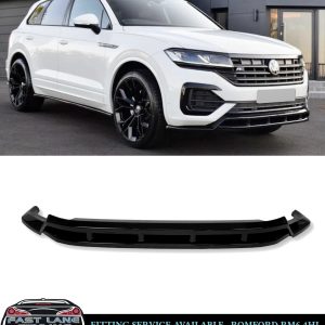 FRONT LIP SPLITTER LIP SPOILER GLOSS BLACK FOR VW TOUAREG MK3 R-LINE 2018-2023