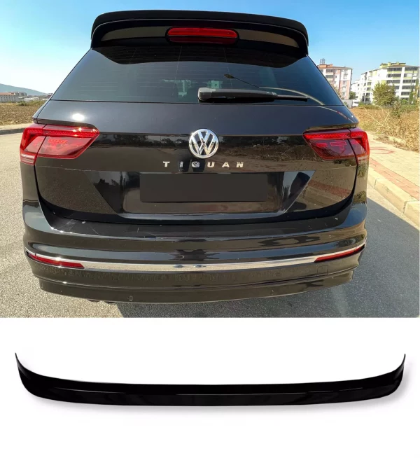 REAR ROOF SPOILER WINGS GLOSS BLACK FOR VW TIGUAN MK2 R-LINE 2015-2020