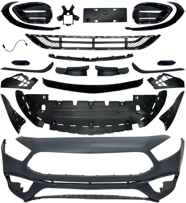 FRONT BUMPER BODY KIT AMG A45 STYLE PRIMED FOR MERCEDES A CLASS W177 2018+ - Image 2