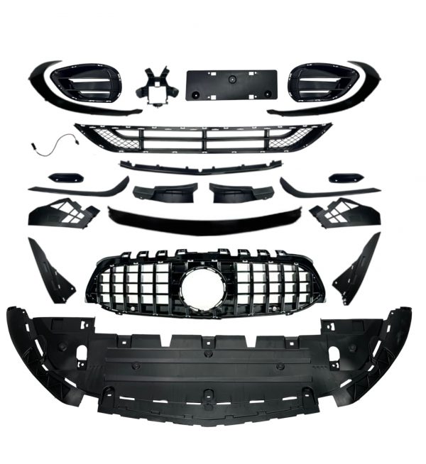 FRONT BUMPER BODY KIT GRILLE AMG A45 STYLE PRIMED FOR MERCEDES A CLASS W177 2018+ - Image 4