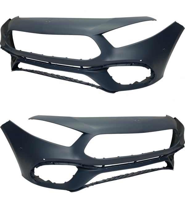 FRONT BUMPER BODY KIT GRILLE AMG A45 STYLE PRIMED FOR MERCEDES A CLASS W177 2018+ - Image 3