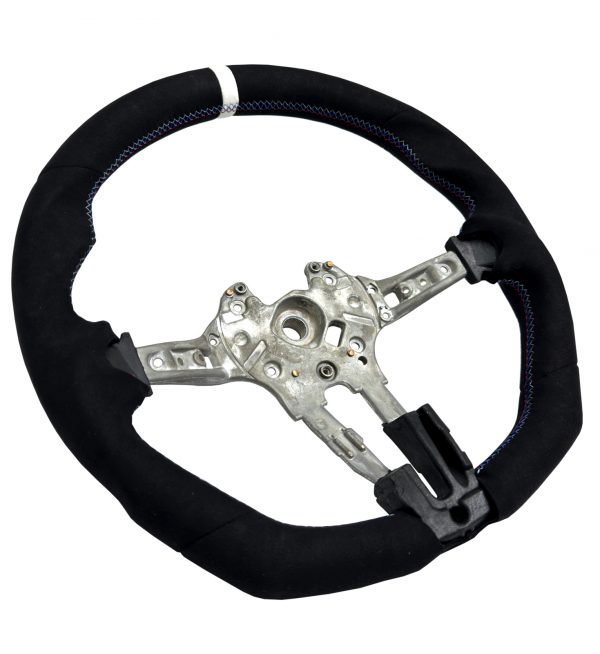 STEERING WHEEL ALCANTARA TRI COLOUR STITCH FOR BMW 1 2 3 4 X5 X6 SERIES M2 M3 M4 - Image 3