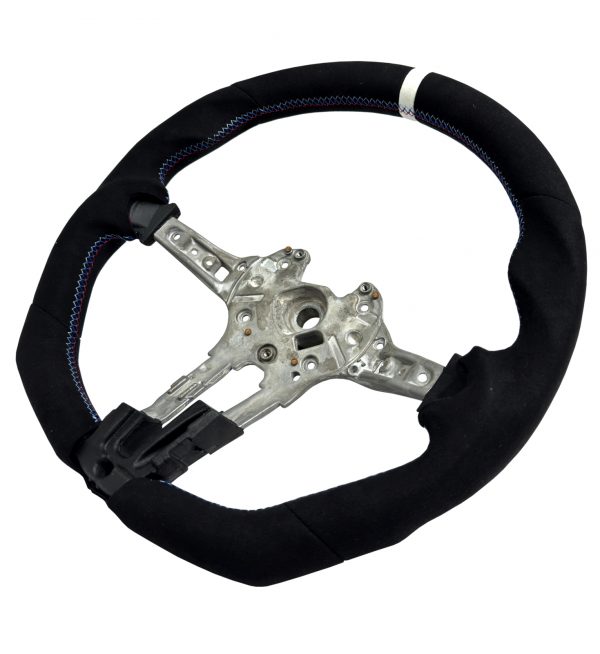 STEERING WHEEL ALCANTARA TRI COLOUR STITCH FOR BMW 1 2 3 4 X5 X6 SERIES M2 M3 M4 - Image 4