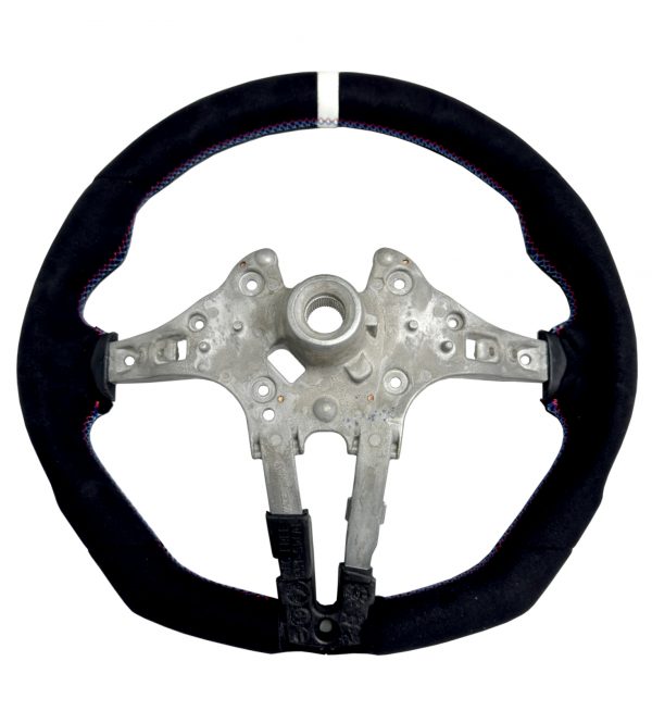 STEERING WHEEL ALCANTARA TRI COLOUR STITCH FOR BMW 1 2 3 4 X5 X6 SERIES M2 M3 M4 - Image 5