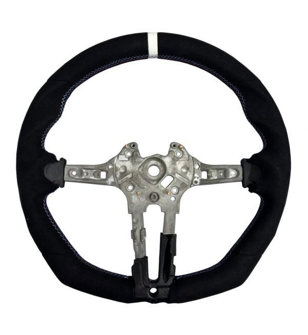 STEERING WHEEL ALCANTARA TRI COLOUR STITCH FOR BMW 1 2 3 4 X5 X6 SERIES M2 M3 M4