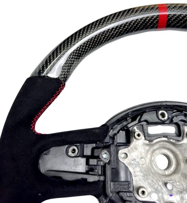 STEERING WHEEL CARBON FIBRE & ALCANTARA FOR MINI R55 R56 R57 R58 R59 R60 R61 - Image 4