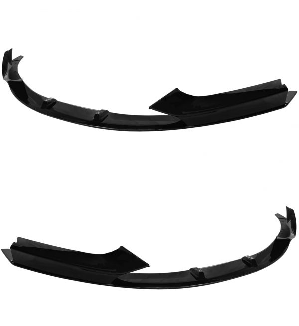 FRONT KIDNEY GRILLE WITH LIP SPLITTER GLOSS BLACK FOR BMW 2 SERIES F22 F23 14-21 - Image 3