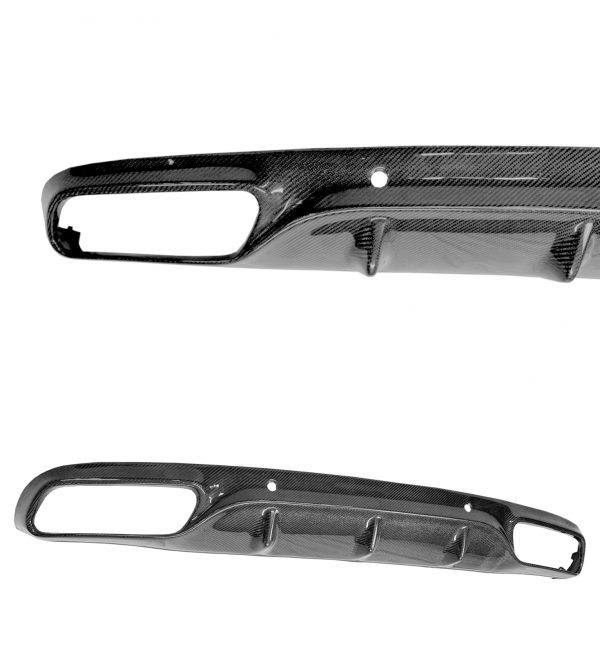 REAR DIFFUSER WITH TIPS CARBON FIBRE FOR MERCEDES C CLASS A205 C205 AMG-LINE - Image 2