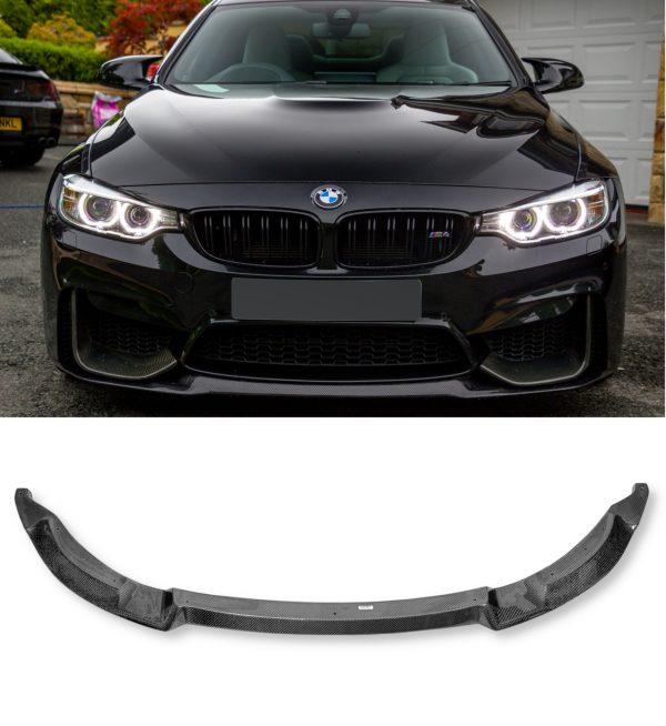 FRONT LIP SPLITTER CS STYLE CARBON FIBRE FOR BMW M3 F80 M4 F82 F83 2014-2020