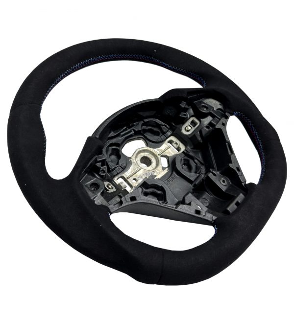 STEERING WHEEL ALCANTARA TRI-COLOUR STITCHING FOR BMW 1 2 3 4 SERIES - Image 3