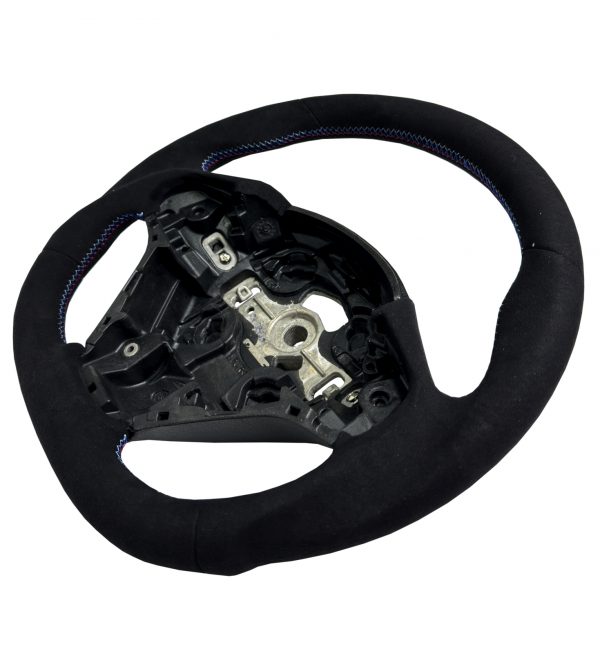 STEERING WHEEL ALCANTARA TRI-COLOUR STITCHING FOR BMW 1 2 3 4 SERIES - Image 4