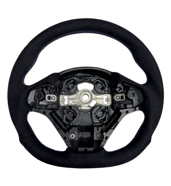 STEERING WHEEL ALCANTARA TRI-COLOUR STITCHING FOR BMW 1 2 3 4 SERIES