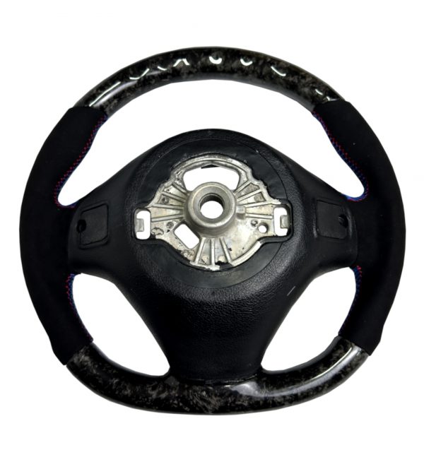 STEERING WHEEL FORGED CARBON FIBRE & ALCANTARA TRI-COLOUR FOR BMW 1 2 3 4 SERIES - Image 5