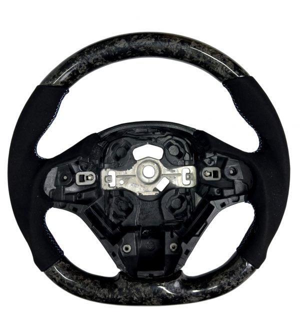 STEERING WHEEL FORGED CARBON FIBRE & ALCANTARA TRI-COLOUR FOR BMW 1 2 3 4 SERIES