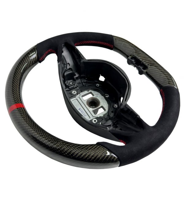 STEERING WHEEL CARBON FIBRE & ALCANTARA FOR MERCEDES-BENZ B C E CLASS 2015-2020 - Image 4