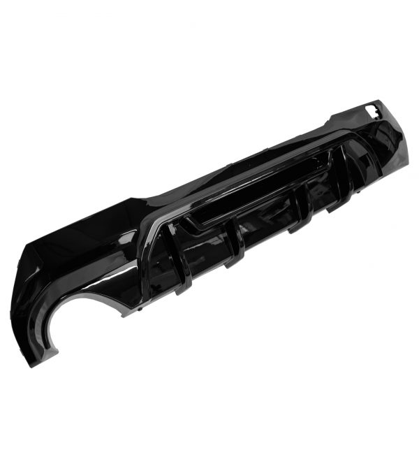 REAR DIFFUSER VALANCE SINGLE EXHAUST LEFT GLOSS BLACK FOR BMW 1 SERIES F40 2019+ - Image 4