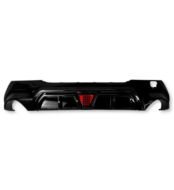 REAR DIFFUSER WITH LED DUAL EXHAUSTS GLOSS BLACK FOR BMW 1 SERIES F40 M-SPORT 2019+ - Image 2