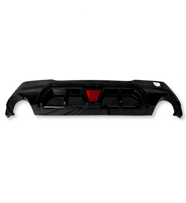 REAR DIFFUSER WITH LED DUAL EXHAUSTS GLOSS BLACK FOR BMW 1 SERIES F40 M-SPORT 2019+ - Image 5