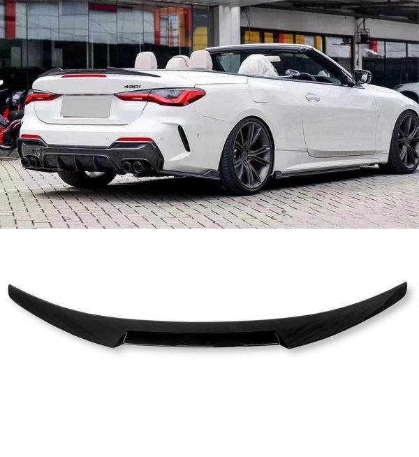 REAR BOOT SPOILER M4 STYLE GLOSS BLACK FOR BMW 4 SERIES G23 CONVERTIBLE 2019+