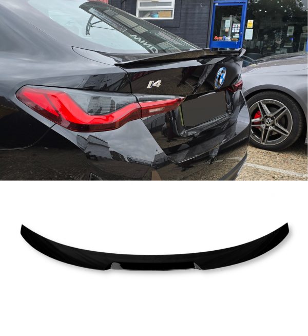 REAR BOOT SPOILER M4 STYLE GLOSS BLACK FOR BMW 4 SERIES G26 GRAN COUPE 2019+ - Image 2