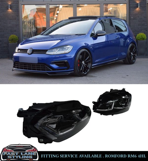 XENON HEADLIGHTS SEQENTIAL INDICATORS SILVER LINE MK7.5 LOOK FOR VW GOLF MK7 - Image 3