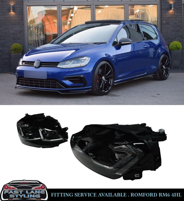 XENON HEADLIGHTS SEQENTIAL INDICATORS SILVER LINE MK7.5 LOOK FOR VW GOLF MK7 - Image 4