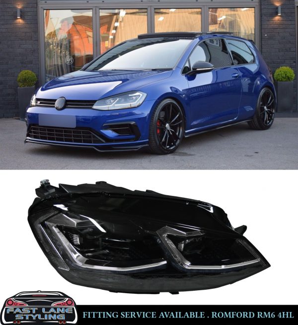 XENON HEADLIGHTS SEQENTIAL INDICATORS SILVER LINE MK7.5 LOOK FOR VW GOLF MK7 - Image 5