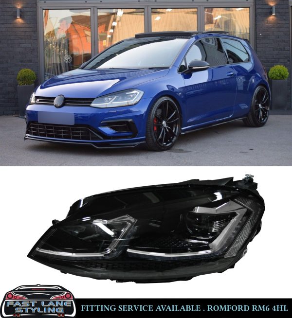 XENON HEADLIGHTS SEQENTIAL INDICATORS SILVER LINE MK7.5 LOOK FOR VW GOLF MK7 - Image 6