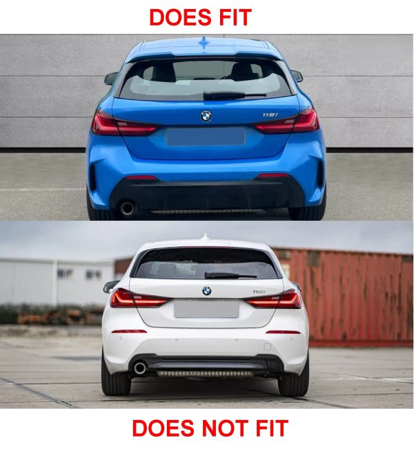 REAR ROOF SPOILER MP STYLE GLOSS BLACK FOR BMW 1 SERIES F40 M135i 2019+ - Image 2