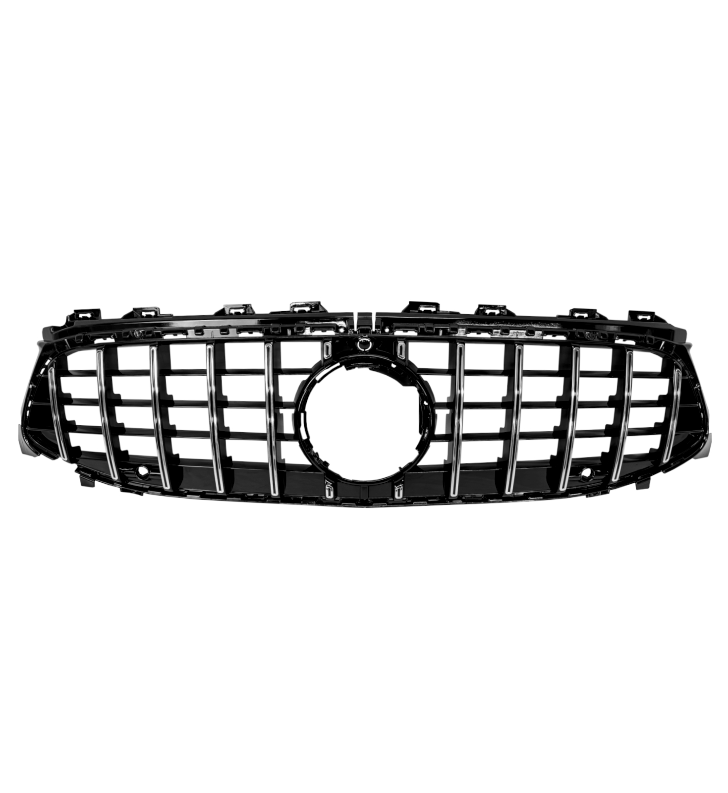 FRONT GRILLE PANAMERICANA GT STYLE BLACK & CHROME FOR MERCEDES CLA C118 W118 24+ - Image 2