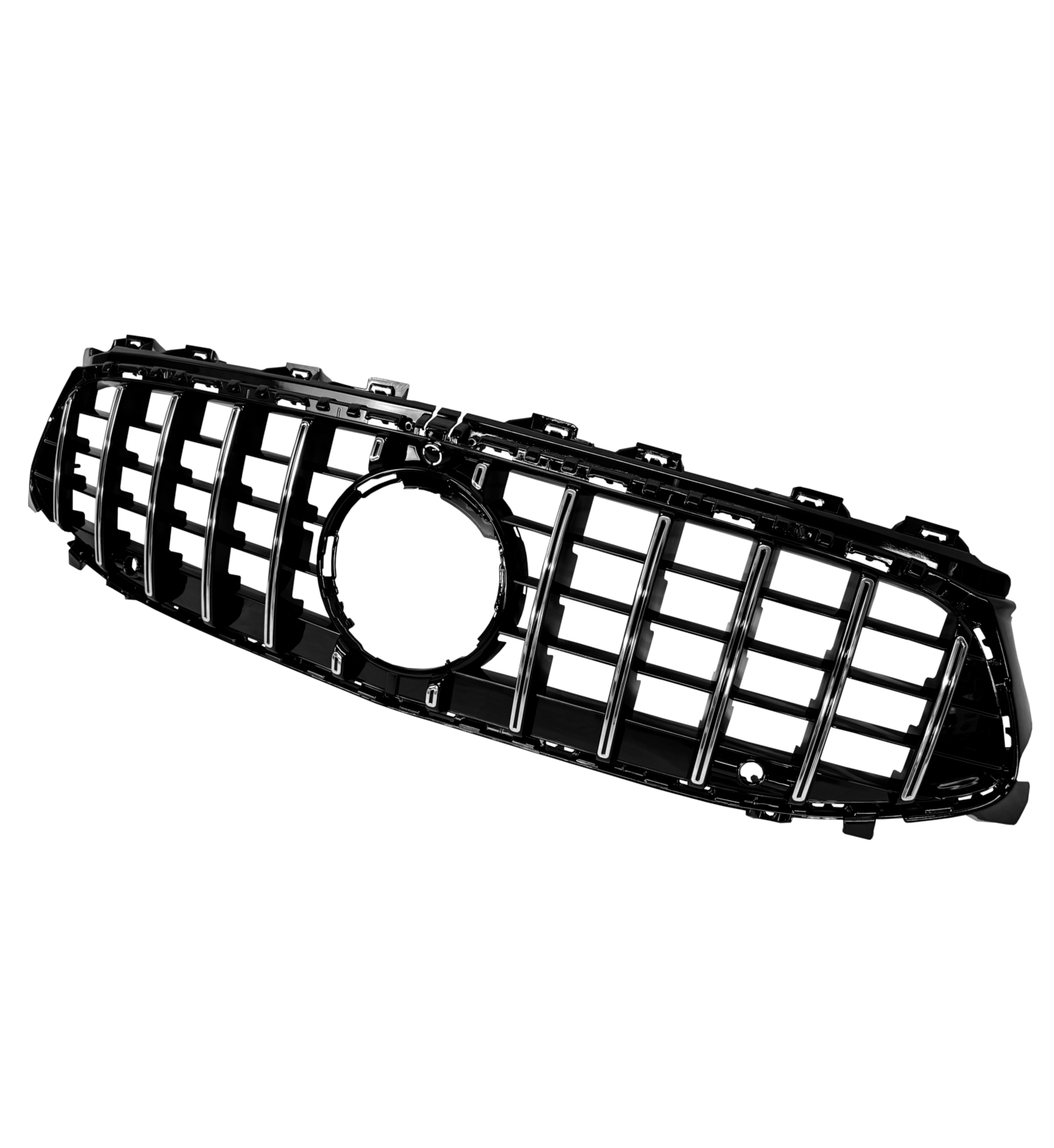 FRONT GRILLE PANAMERICANA GT STYLE BLACK & CHROME FOR MERCEDES CLA C118 W118 24+ - Image 3