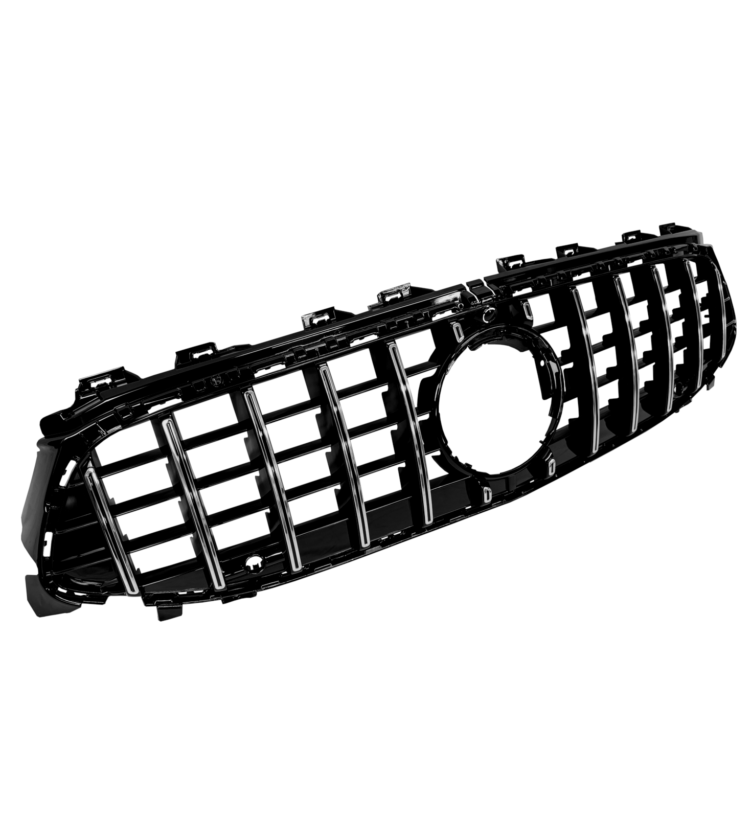 FRONT GRILLE PANAMERICANA GT STYLE BLACK & CHROME FOR MERCEDES CLA C118 W118 24+ - Image 4