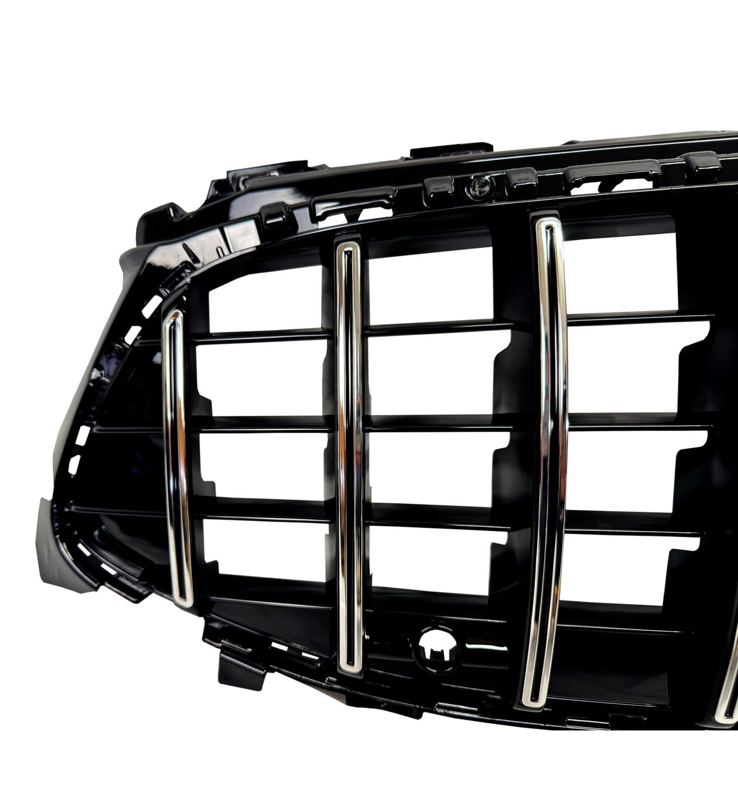 FRONT GRILLE PANAMERICANA GT STYLE BLACK & CHROME FOR MERCEDES CLA C118 W118 24+ - Image 5