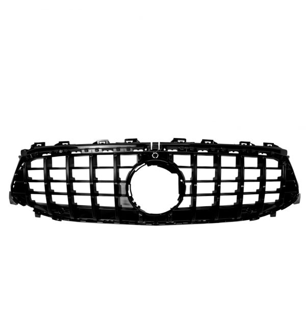 FRONT GRILLE PANAMERICANA GT STYLE GLOSS BLACK FOR MERCEDES CLA W118 C118 2024+ - Image 2