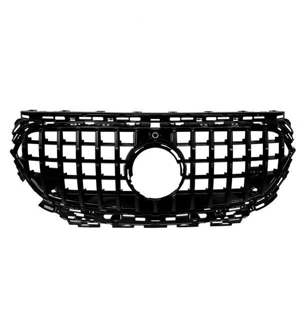 FRONT GRILLE PANAMERICANA GT STYLE GLOSS BLACK FOR MERCEDES E CLASS W214 2024+ - Image 2